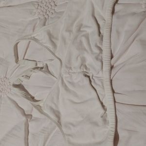 White racerback sports bra